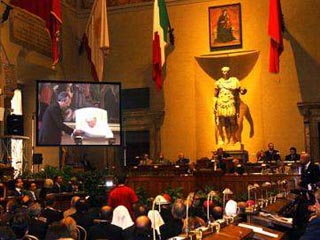 В муниципалитете Рима состоялось торжественное заседание, посвященное 25-летию избрания на Святой Престол Иоанна Павла II