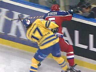 Фрагмент матча Россия - Швеция на "Кубке Балтики"
