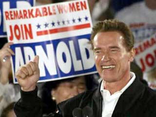 Красочные выборы губернатора Калифорнии, в которых в начале октября одержал победу Арнольд Шварценеггер, предстанут перед зрителями в необычном виде