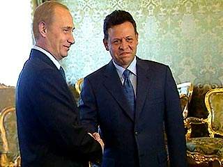 Абдалла II на встрече с Путиным в Кремле высоко оценил вклад России в укрепление мира на Ближнем Востоке