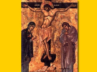 Икона Распятия. Византийская икона