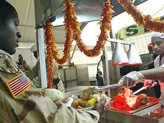 На праздничные столы американских военных выставят 35 тонн индеек