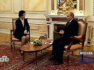 Владимир Путина и Нино Бурджанадзе встретились в Кремле один на один