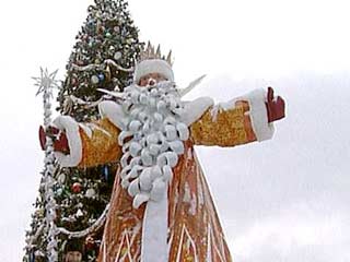 В Москве национал-большевик напал на куклу Деда Мороза