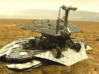 Американский марсоход Spirit с момента своей посадки на Марс успел передать на Землю более 60 изображений окружающей его местности