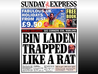 Американским и британским спецслужбам удалось установить местонахождение руководителя международной террористической группировки "Аль-Каида" Усамы бен Ладена. Об этом пишет лондонская Sunday Express в статье под заголовком "Бен Ладен пойман в ловушку, как