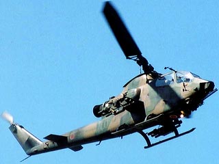 Противотанковые машины AH-1S "Кобра", столкнулись примерно на 300-метровой высоте во время тренировки и рухнули в горах