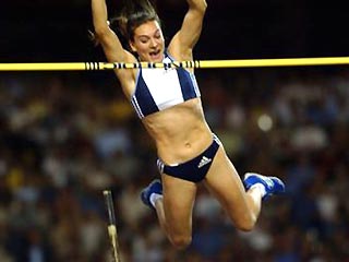 Елена Исинбаева была лучшей в секторе для прыжков с шестом