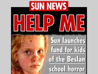 Крупнейшая в Великобритании газета The Sun начала в стране кампанию по сбору средств для помощи детям, пострадавшим от рук террористов в Беслане