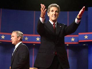 Демократ Керри опережает Буша в предвыборной президентской гонке в США