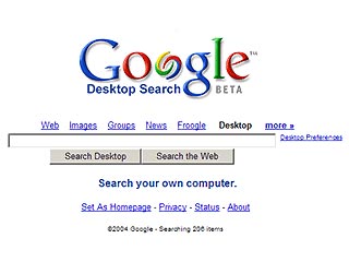На прошлой неделе Google опередил Microsoft, выпустив универсальную программу для поиска файлов в сети и на компьютере - Google Desktop