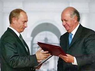 Президент Чили дал прием в честь прибытия в Сантьяго Владимира Путина
