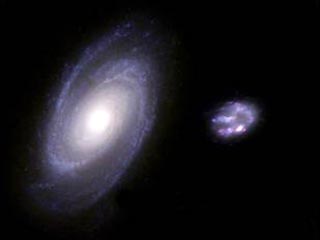 Астрономы из американского космического агентства NASA обнаружили на сравнительно небольшом расстоянии от нашей галактики - Млечного Пути - несколько очень крупных галактик на стадии зарождения