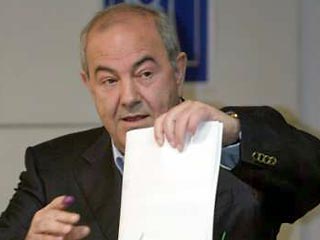 Глава переходного правительства Ирака Аяд Алави проголосовал сегодня на одном из избирательных участков в Багдаде. Как сообщает ИТАР-ТАСС, явка избирателей в Багдаде крайне низкая, особенно в суннитских районах на западе и юго-западе города