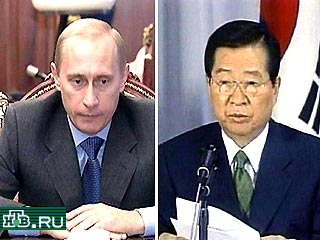 Главными темами переговоров Владимира Путина с президентом Ким Дэ Чжуном станут двусторонние отношения и ситуация вокруг Корейского полуострова