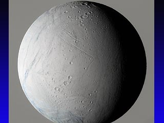 На спутнике Сатурна Энцелад обнаружена достаточно плотная атмосфера. Энцелад стал вторым из многочисленных спутников планет Солнечной системы, на котором обнаружена атмосфера