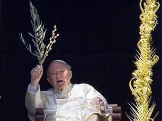 В Пальмовое воскресенье Папа поприветствовал паству веточкой оливкового дерева