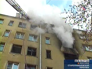 В Центральном округе Москвы по адресу Старопименовский переулок, дом 4 потушен серьезный пожар