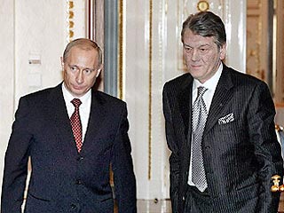 Путин и Ющенко создали в Москве российско-украинскую межгосударственную комиссию