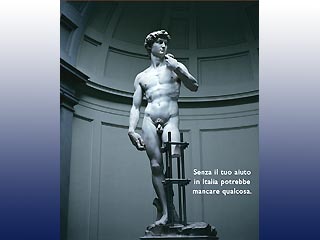 Искалеченный "Давид" Микеланджело взывает к совести итальянцев