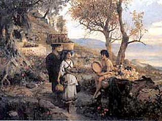 В Таганроге в художественном музее похищена картина художника XIX века Генриха Семирадского "Утром на рынок"
