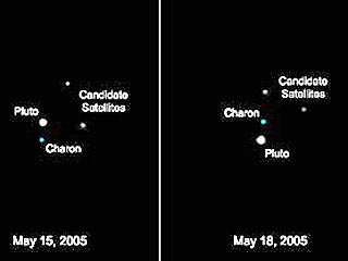 Снимки, сделанные при помощи орбитального телескопа Hubble, свидетельствуют, что планета Плутон имеет три спутника, а не один, как предполагалось ранее