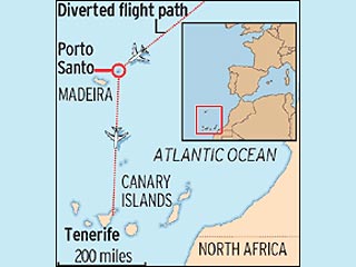 Пилот самолета высадил буйного британского пассажира на острове у северной Африки