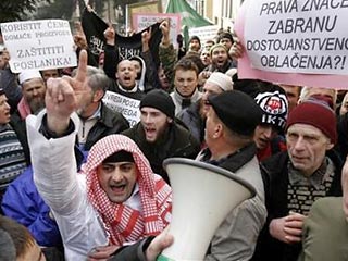 Тысячи боснийских мусульман провели в среду перед посольствами Дании, Норвегии и Франции в Сараево акцию протеста против публикации в европейской прессе "карикатур, оскорбляющих ислам"