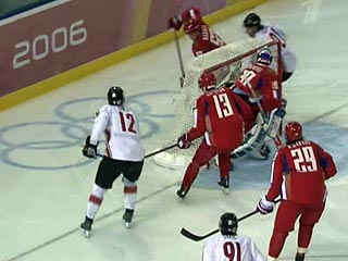 Четвертьфинал олимпийского хоккейного турнира в Турине. Россия - Канада