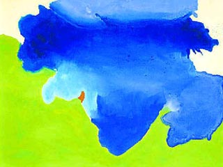 Картина американской художницы абстрактного экспрессионизма Хелен Франкенталер под названием "Залив"