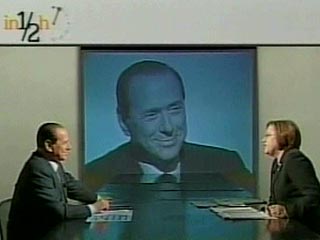 В воскресенье Берлускони приехал в студию канала RAI 3, чтобы дать интервью Лючие Аннунциате - известной итальянской телеведущей. Ее вопросы привели к тому, что Сильвио Берлускони сбежал из прямого эфира