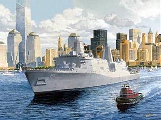 Еще год должен пройти, прежде чем десантно-штурмовой корабль USS New York сойдет на воду, а это судно ВМС США уже дважды вошло в историю
