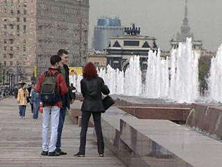 В Москве забили фонтаны