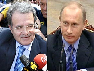 Президент России Владимир Путин после двухлетнего перерыва во вторник вновь встретится с премьером Италии Романо Проди