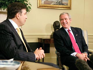 Президент Грузии Михаил Саакашвили расценил свою встречу с Джорджем Бушем как историческую для Грузии