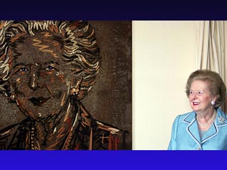 В Лондоне выставлен портрет Маргарет Тэтчер, сделанный из ржавого железа