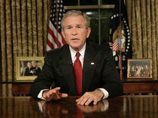 Президент США Джордж Буш в пятую годовщину терактов 11 сентября пообещал рано или поздно схватить главаря террористической сети "Аль-Каида" Усаму бен Ладена, призвал нацию к единению в борьбе с общим врагом 
