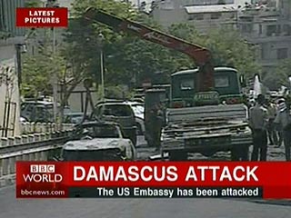 Вооруженное люди напали на посольство США в Дамаске