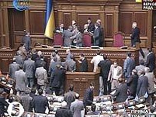 Члены фракции Блока Тимошенко устроили потасовку в украинском парламенте