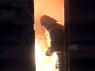 Пожар в Красноярске в здании УВД