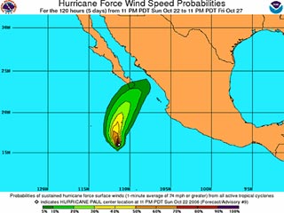 Ураган "Пол" угрожает западному побережью Мексики и южной Калифорнии