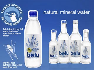На международной сельскохозяйственной конференции в городе Черноббио компанией Nature Works была представлена экологически чистая бутылка воды Belu, которая с виду кажется обыкновенной пластиковой бутылкой, но на самом деле изготовлена из биоразложимой ку