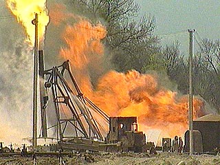 В Грозненском районе Чечни взорваны две нефтяные скважины
