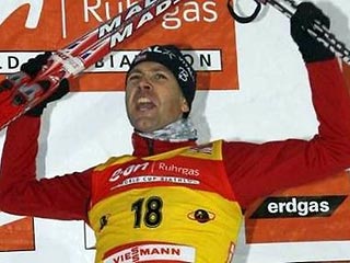 Бьорндален 70-й раз выиграл этап Кубка мира