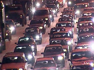 В Москве на Ленинградском шоссе образовалась пятикилометровая пробка