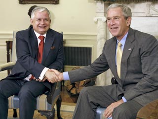 Переговоры президентов США и Польши Джорджа Буша и Леха Качиньского состоялись в понедельник в Белом доме в Вашингтоне