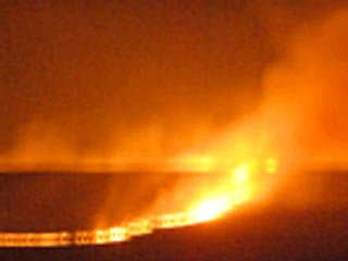 Сильный степной пожар в Туве - огонь подошел к столице республики