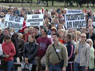 Белорусские предприниматели вышли на митинг, прикрываясь цитатами из Лукашенко
