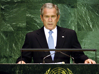 Президент США Джордж Буш выступил с речью на заседании 62-й сессии Генассамблеи ООН. Его выступление было посвящено как традиционным международным проблемам, так и новым, в частности Мьянме