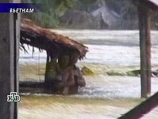 Сильный тайфун "Лекима", обрушившийся на центральную часть Вьетнама, привел к гибели как минимум трех человек